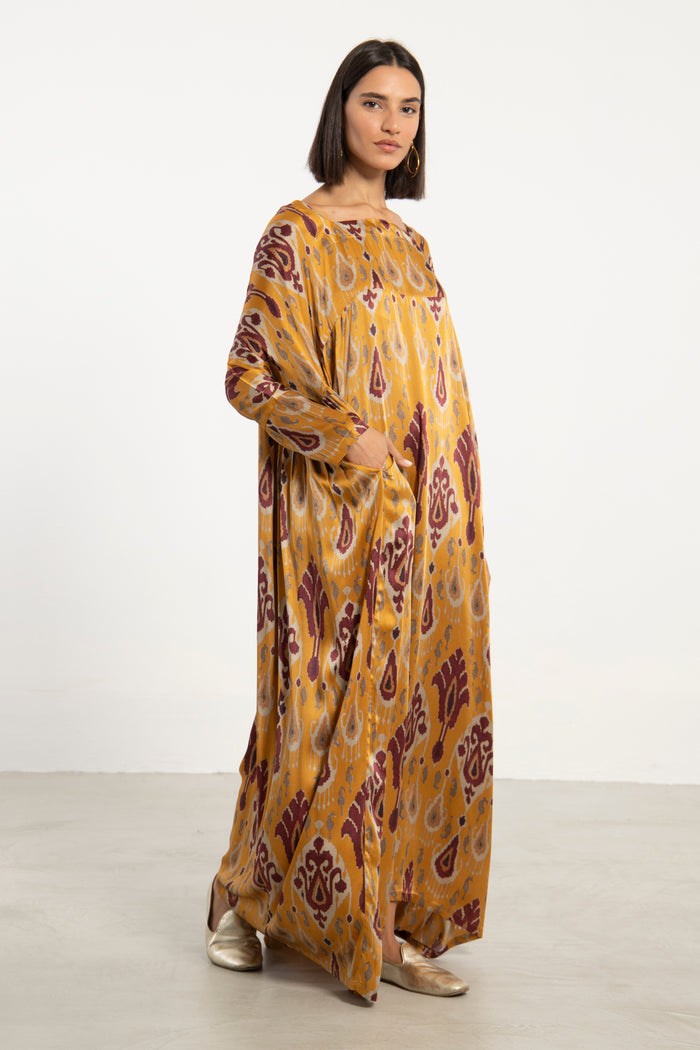 Ayyam Silk Ikat Dress