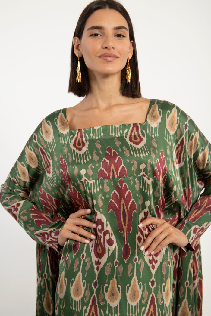 Ayyam Silk Ikat Dress