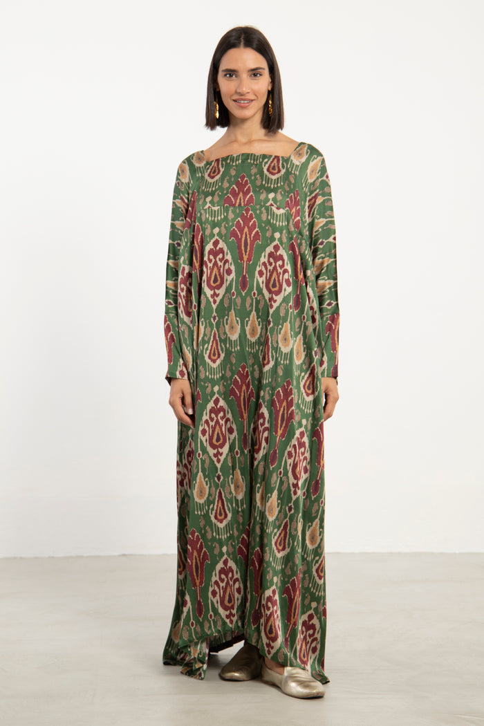 Ayyam Silk Ikat Dress