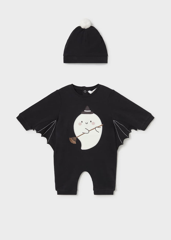 Baby One-Piece Halloween Outfit with Hat