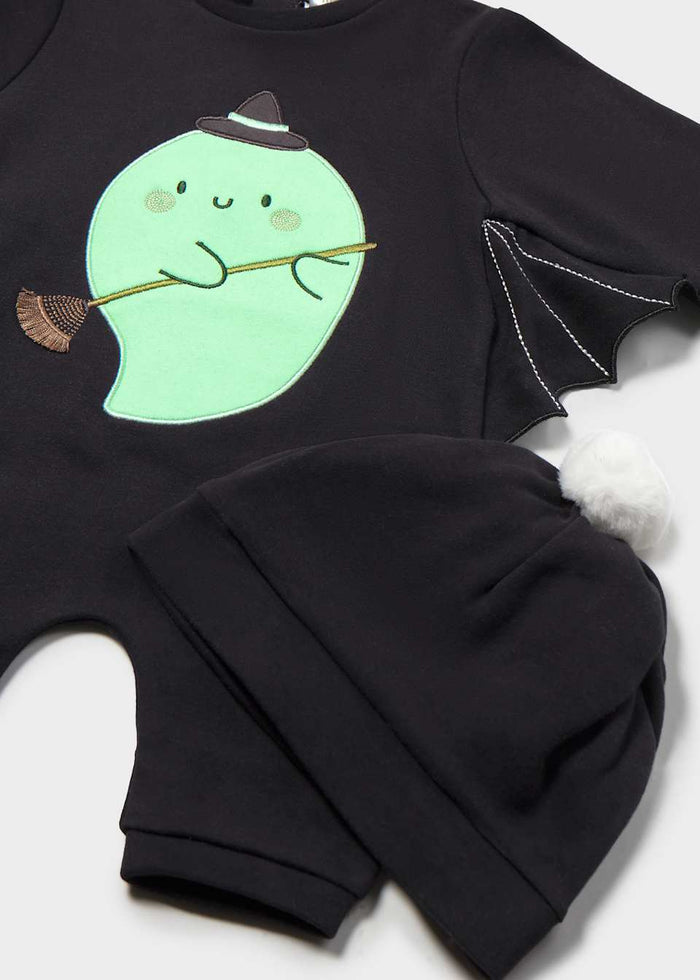 Baby One-Piece Halloween Outfit with Hat