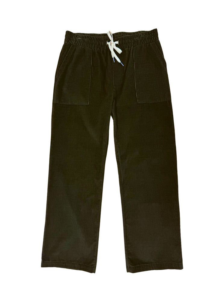 Front view of Baggy Corduroy Trouser on model