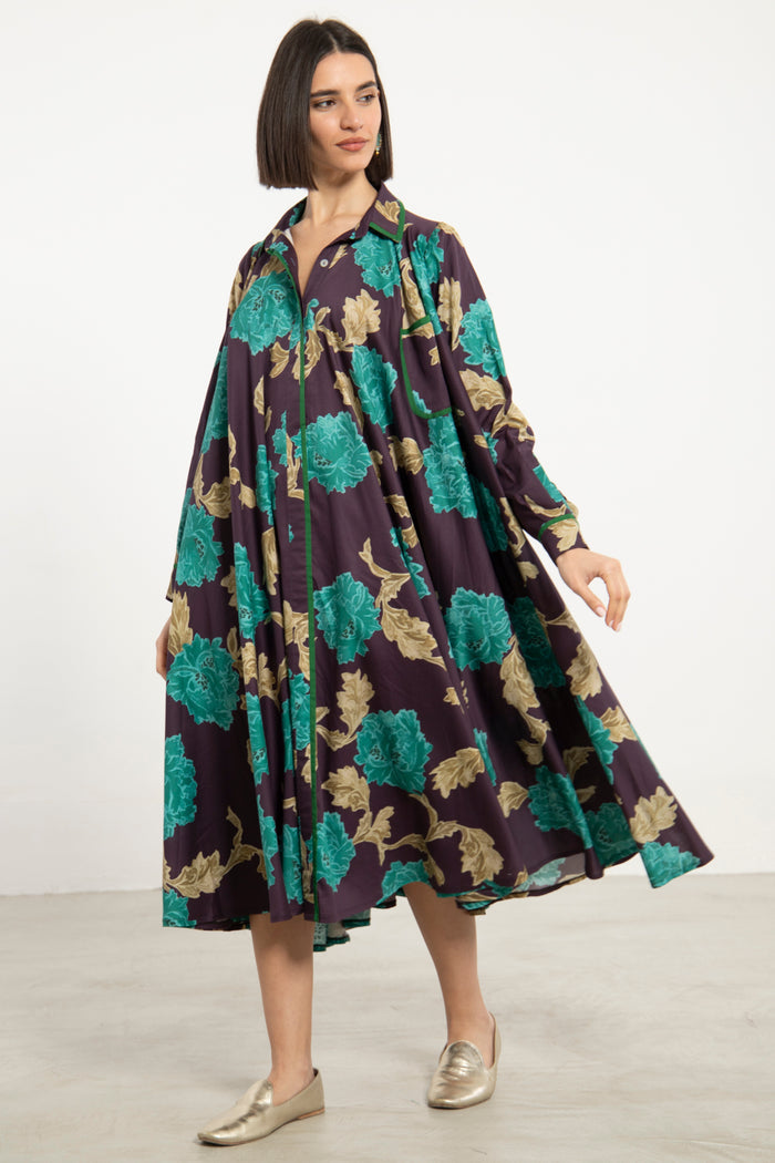 Bahiya Cotton Purple Dress