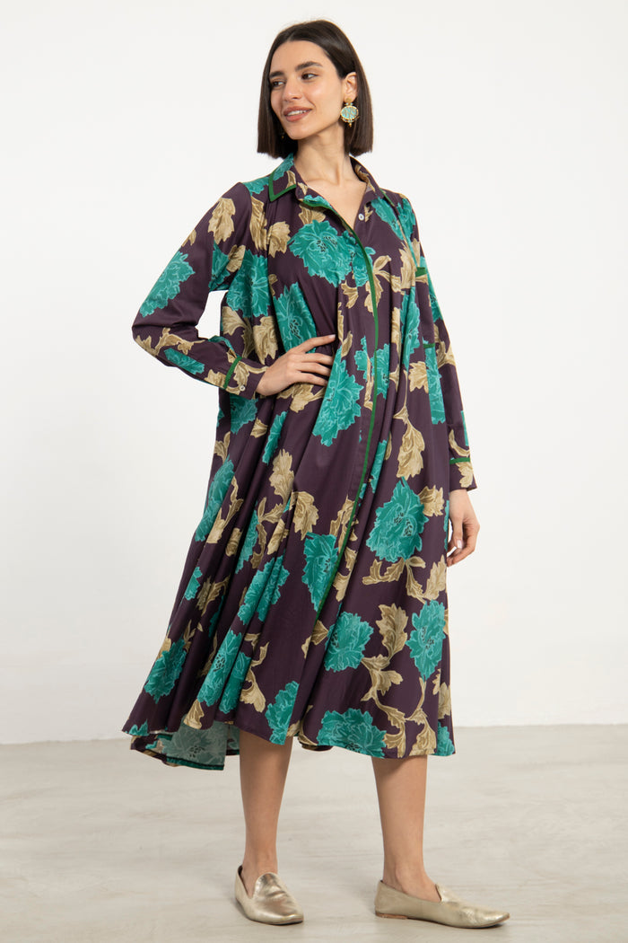 Bahiya Cotton Purple Dress
