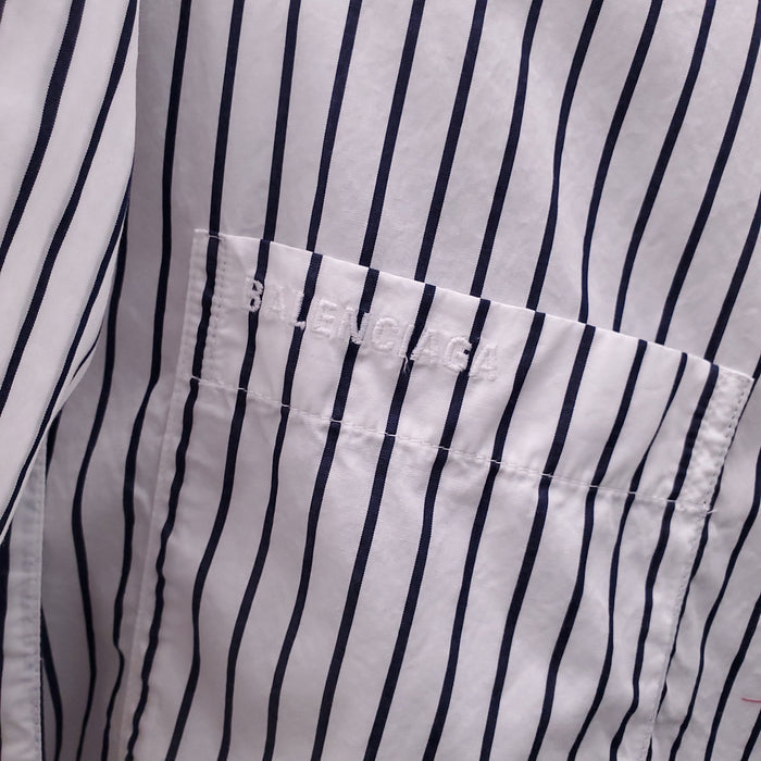BALENCIAGA STRIPED OVERSZIED BLOUSE - SIZE 36