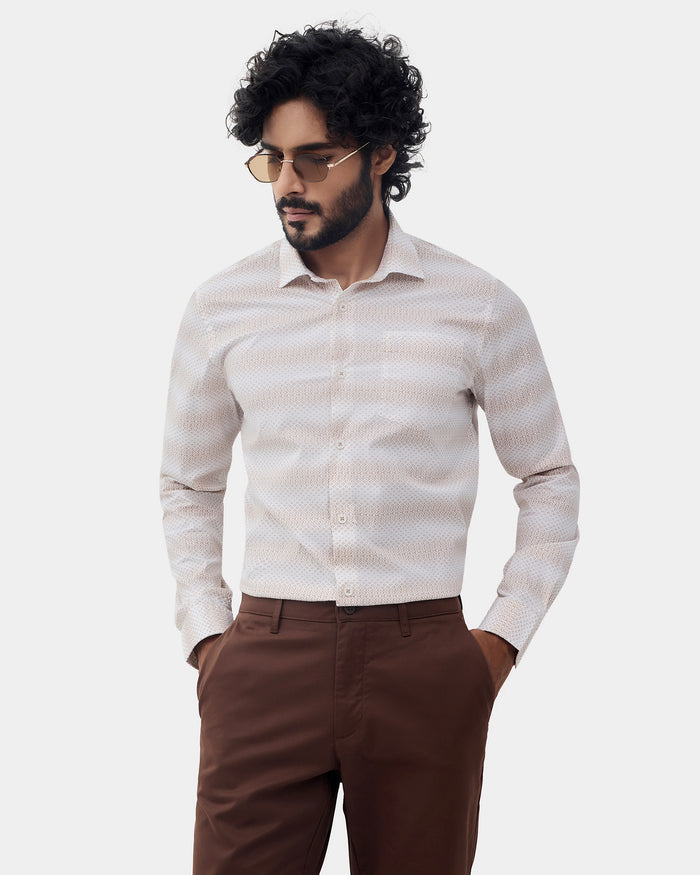 LONG SLEEVE INDIA FIT PRINT SHIRT