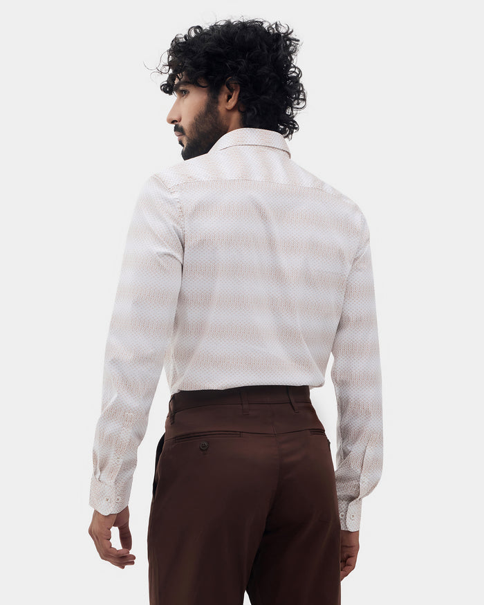 Beige Printed Shirt - Fanos