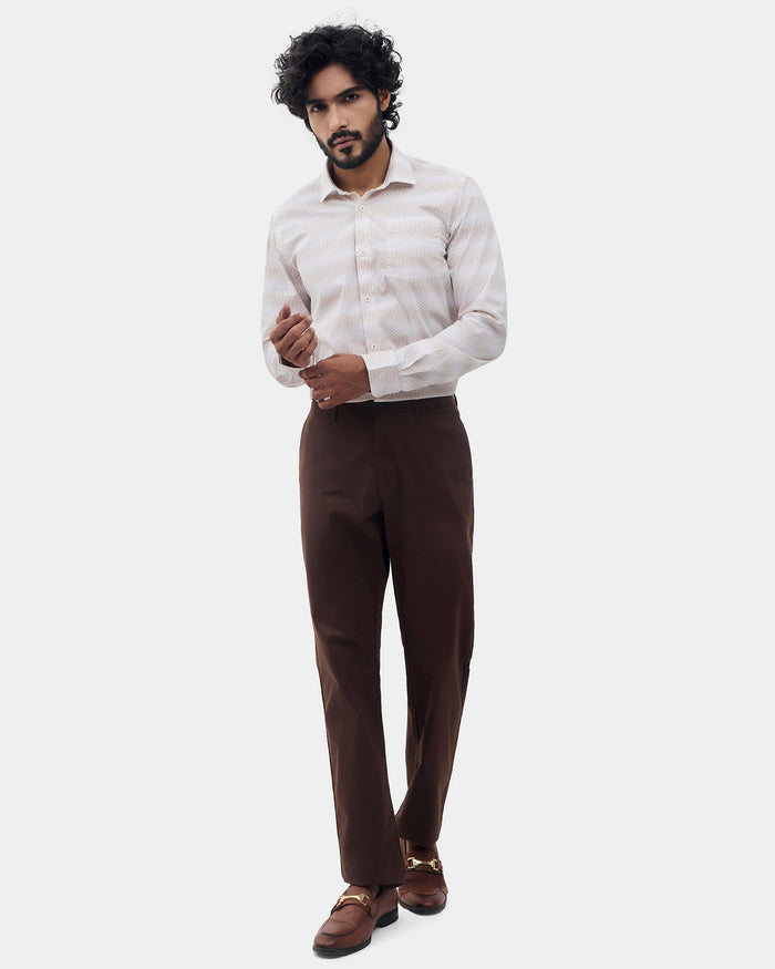 Beige Printed Shirt - Fanos