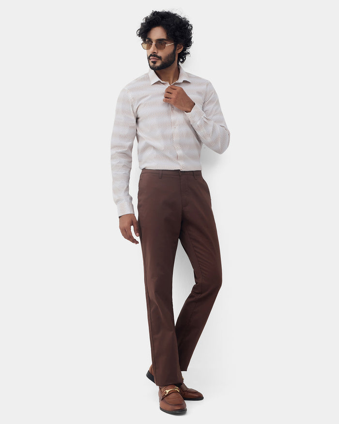 Beige Printed Shirt - Fanos
