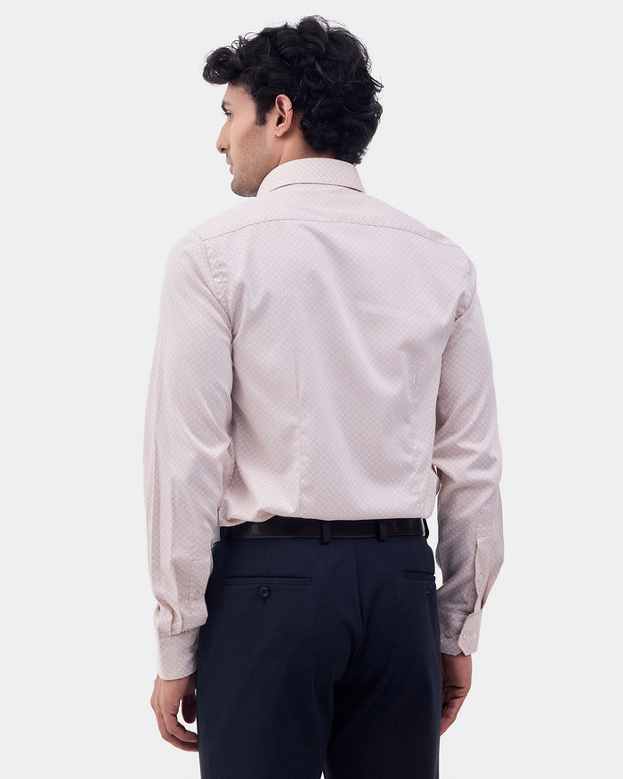 Beige Printed Shirt - Livo
