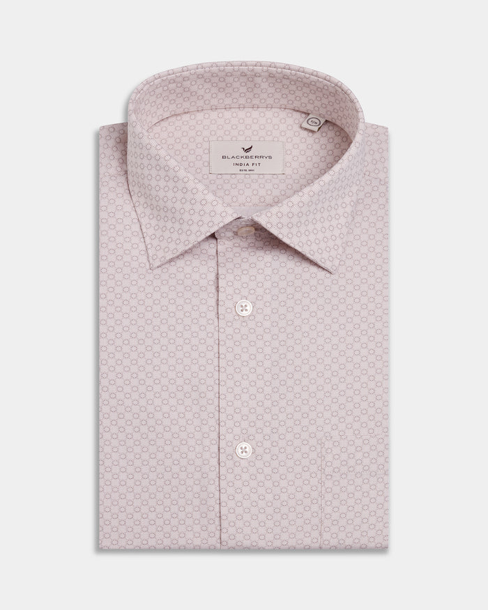 Beige Printed Shirt - Livo