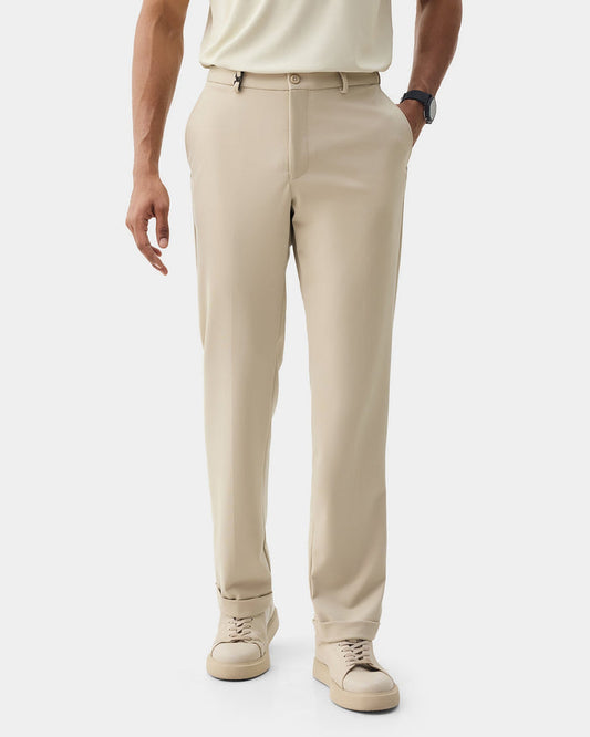 Beige TechPro Textured Trouser - Meteor