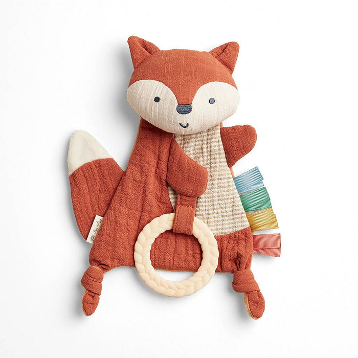 Crinkle Fox Sensory Toy with Teether - Wee Bee Baby Boutique