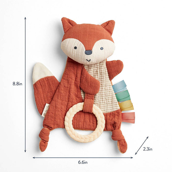Crinkle Fox Sensory Toy with Teether - Wee Bee Baby Boutique
