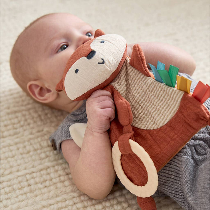 Crinkle Fox Sensory Toy with Teether - Wee Bee Baby Boutique