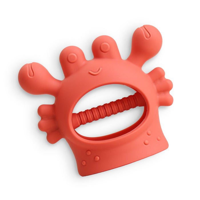 Bitzy Grip Teething Mitt - Crab - Wee Bee Baby Boutique