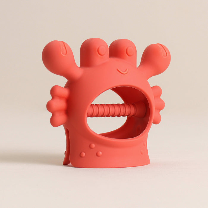 Bitzy Grip Teething Mitt - Crab - Wee Bee Baby Boutique