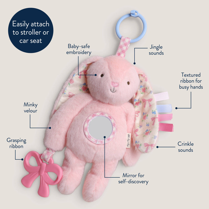 Bitzy Traveler - Pink Bunny - Wee Bee Baby Boutique