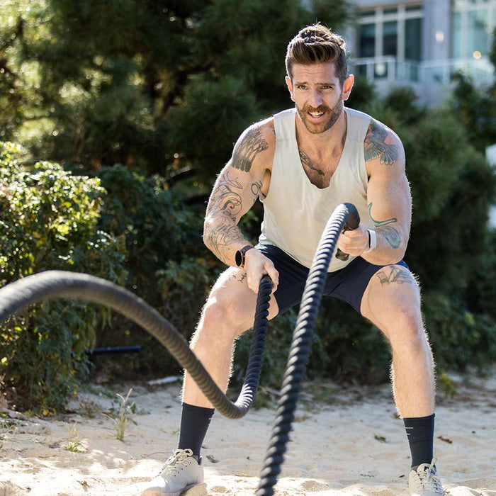 Black Poly Dacron Battle Ropes - Battle Rope Length: 30 FT - Battle Rope Thickness: 1.5" | 30 FT / 1.5"