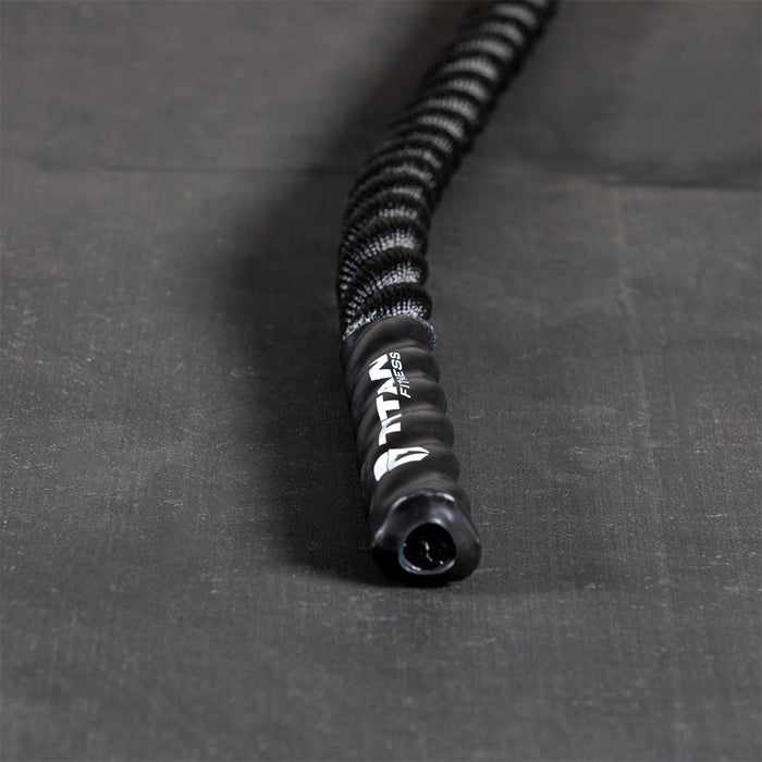 Black Poly Dacron Battle Ropes - Battle Rope Length: 30 FT - Battle Rope Thickness: 1.5" | 30 FT / 1.5"