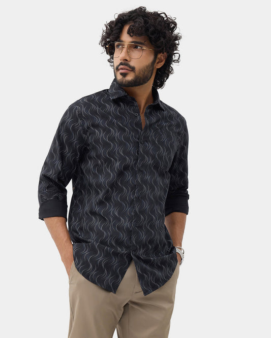 LONG SLEEVE INDIA FIT ALL OVER PRINT SHIRT