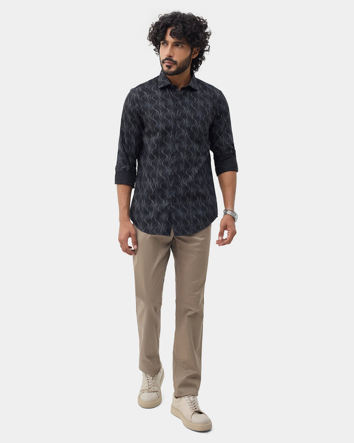 Black Printed Shirt - Keno