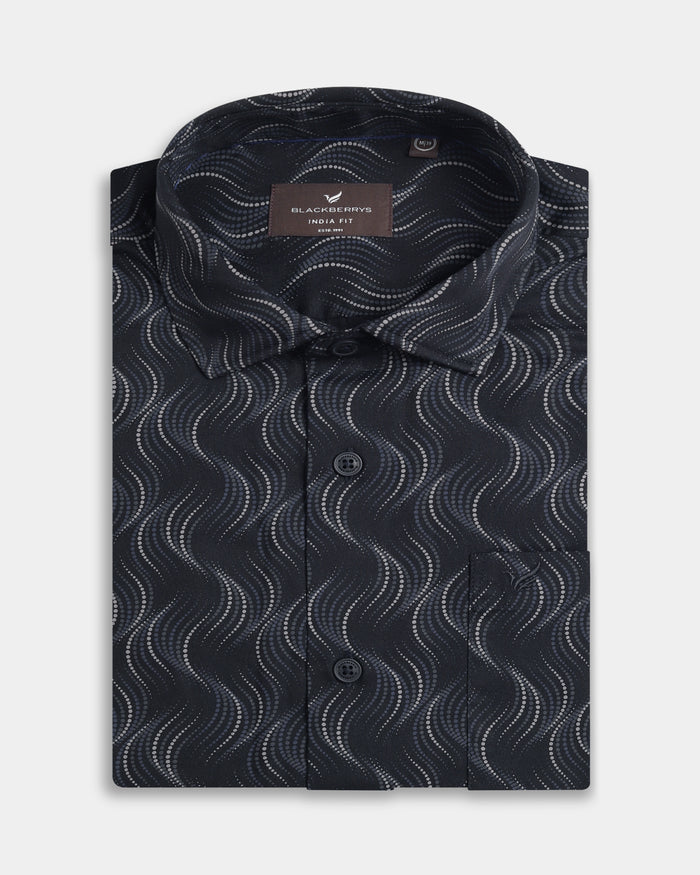 Black Printed Shirt - Keno