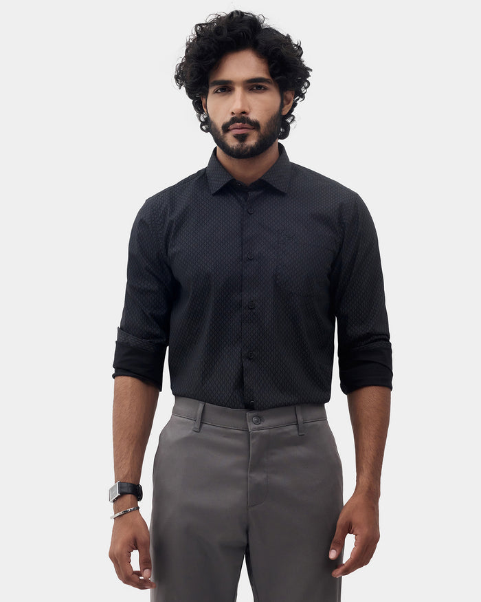 LONG SLEEVE INDIA FIT ALL OVER PRINT SHIRT