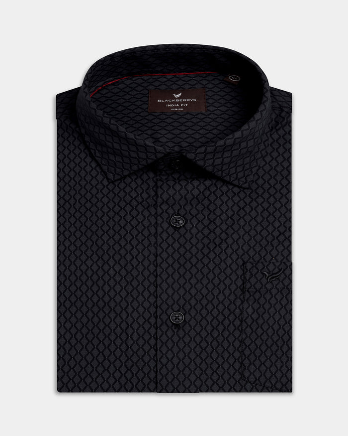 Black Printed Shirt - Oplos