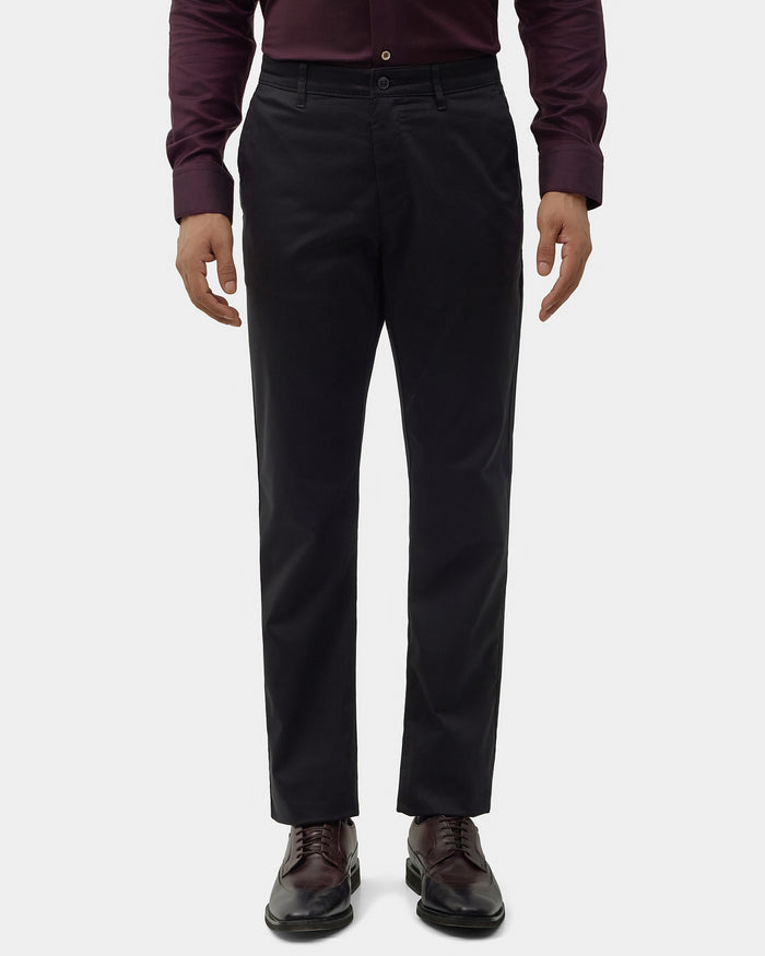 Black Unwrinkle Solid Khakis - Sinai