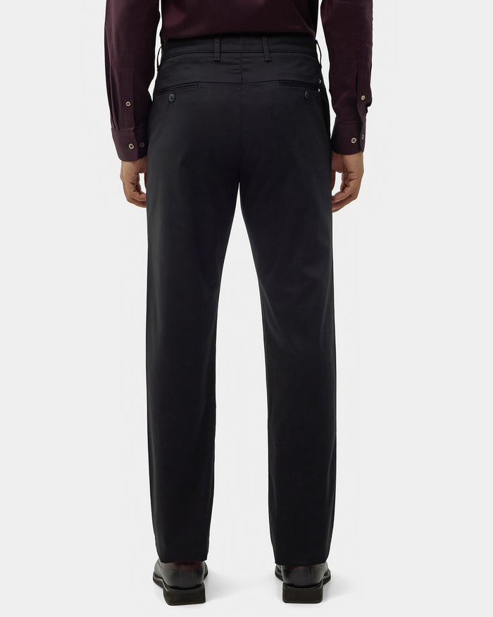 Black Unwrinkle Solid Khakis - Sinai