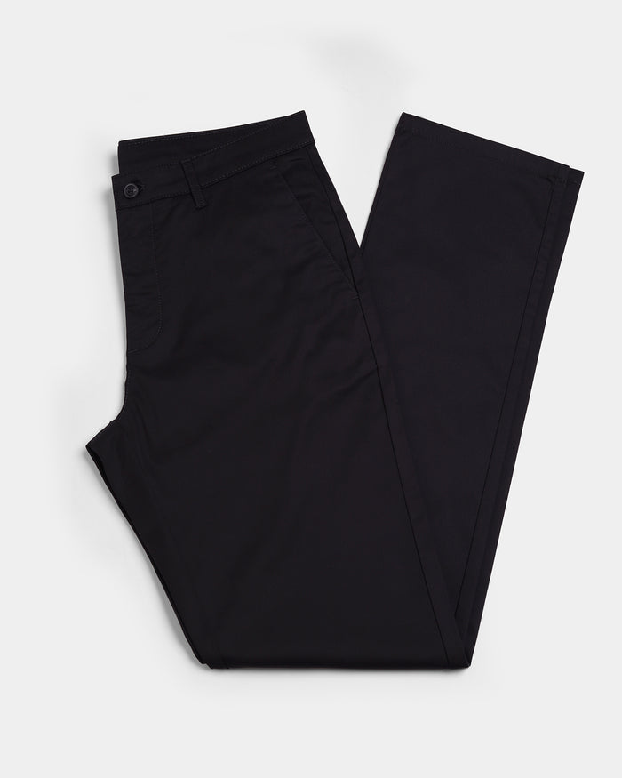 Black Unwrinkle Solid Khakis - Sinai