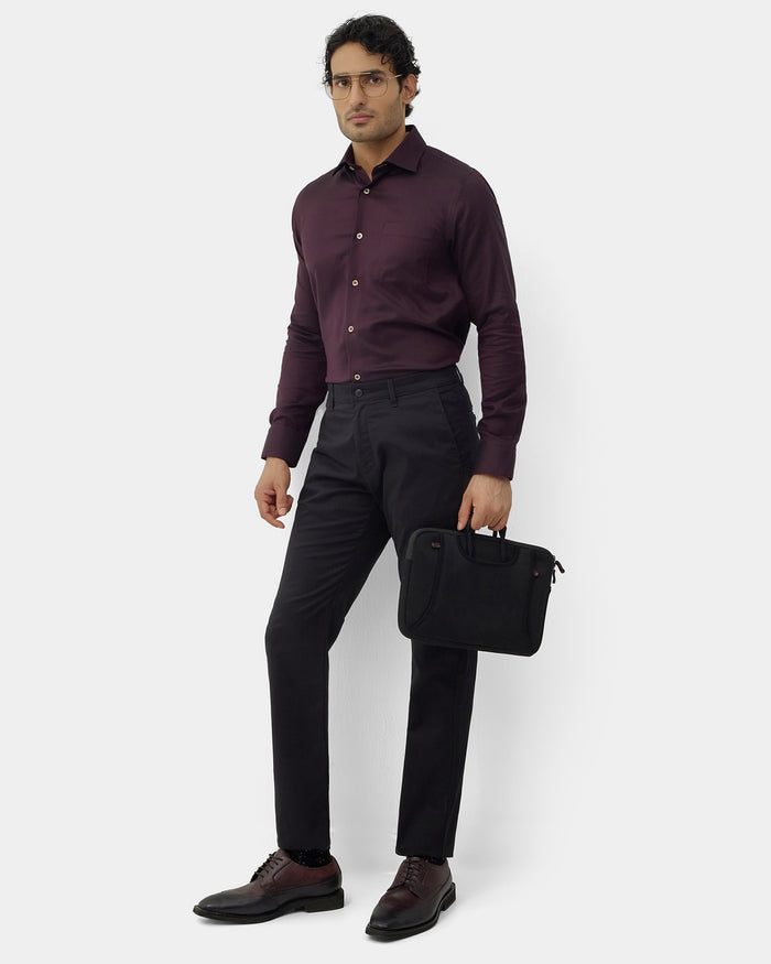 Black Unwrinkle Solid Khakis - Sinai