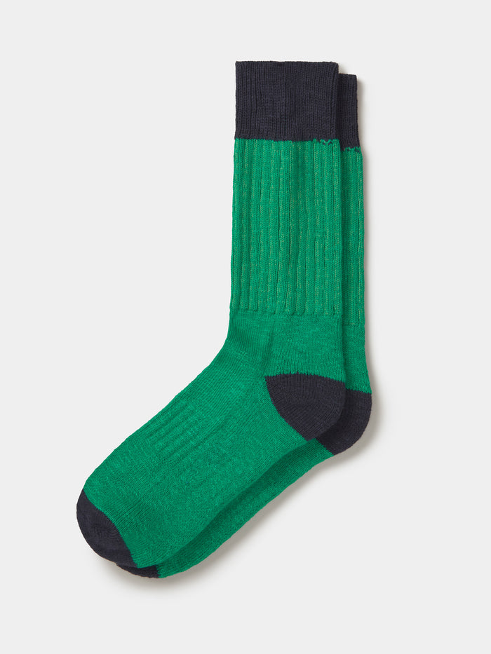Aubin Bright Green Blakeney Sock | Socks