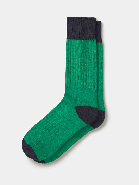 Aubin Bright Green Blakeney Sock | Socks