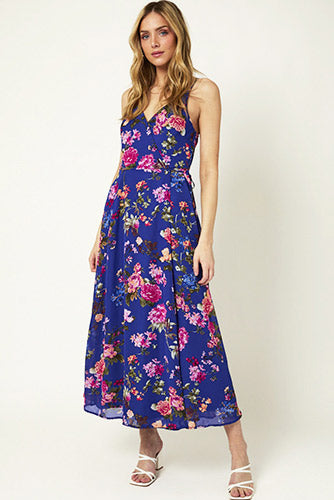 Blooming Season Wrap Dress Violet