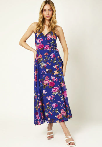 Blooming Season Wrap Dress Violet