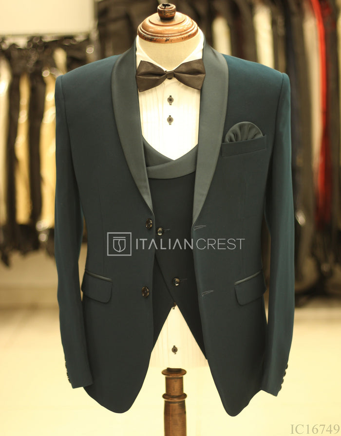 Blue 3-Piece Tuxedo Suit