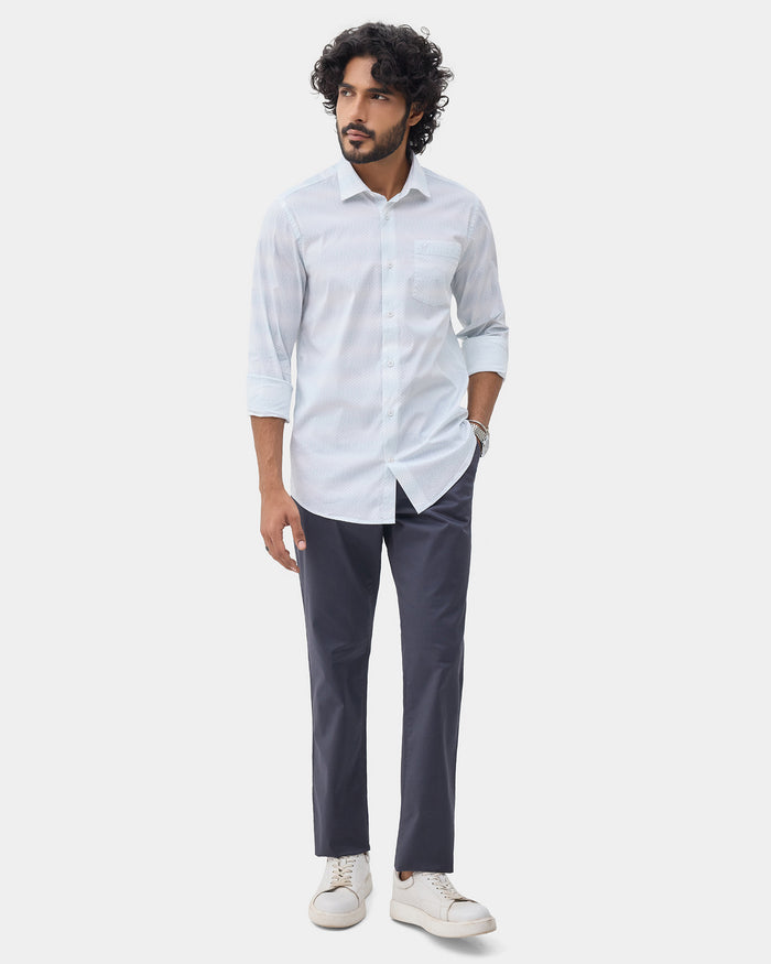 Blue Solid Khakis - Bromo