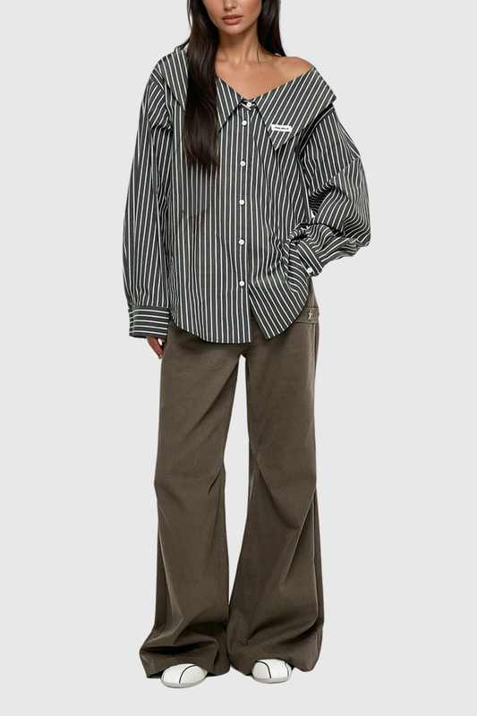 Brand Stripe Deconstruct Shirt