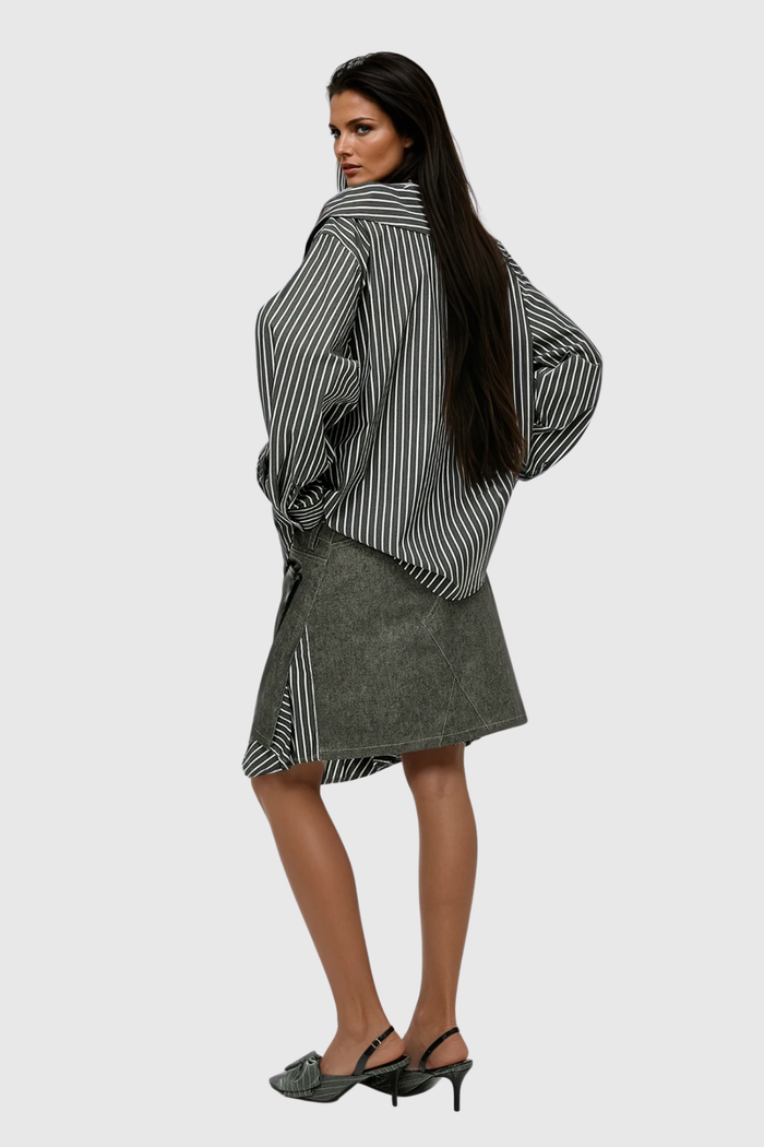 Brand Stripe Deconstruct Shirt