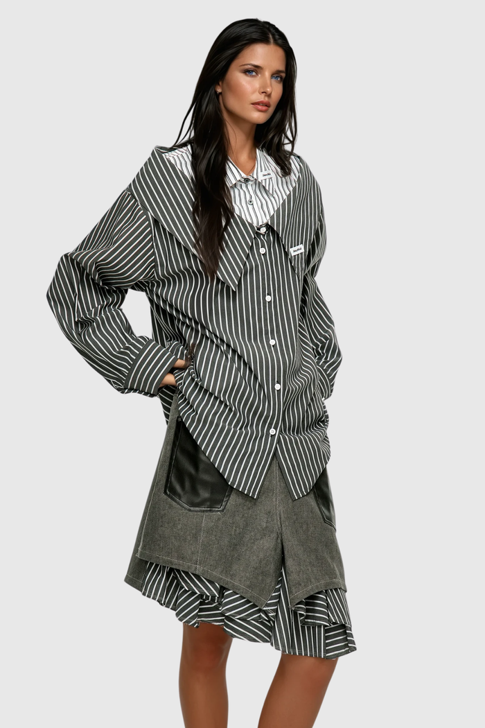 Brand Stripe Deconstruct Shirt