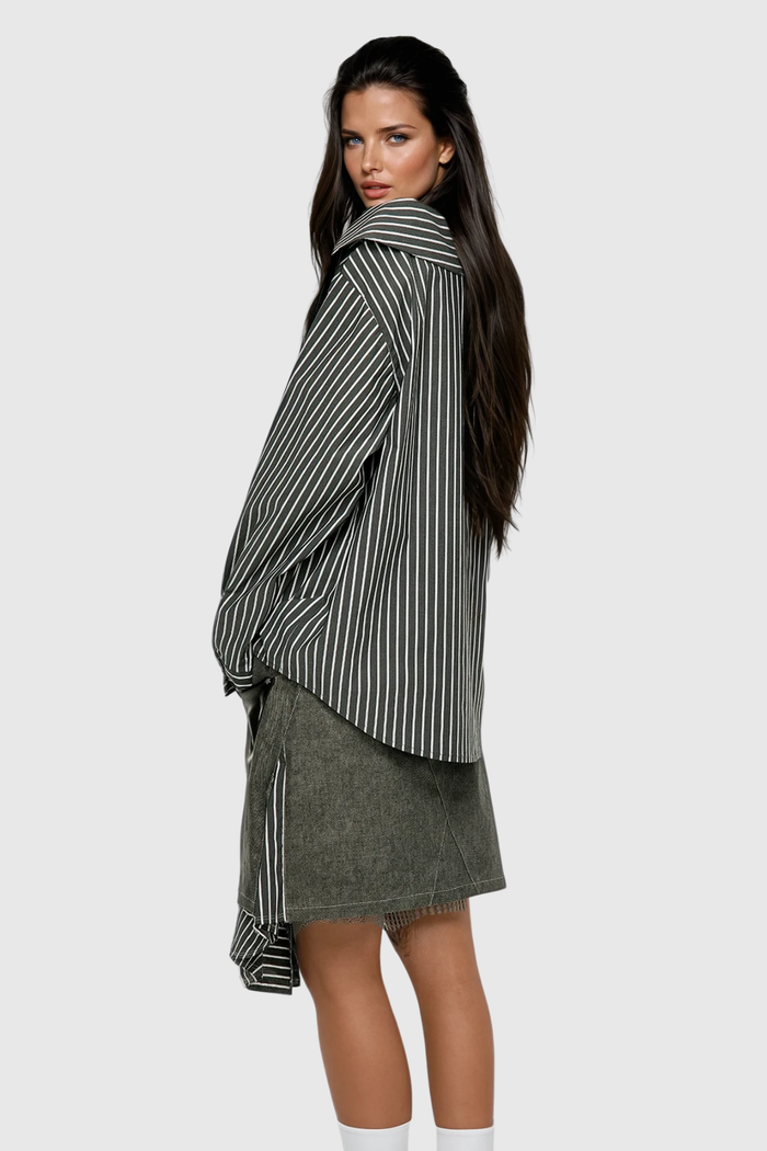 Brand Stripe Deconstruct Shirt