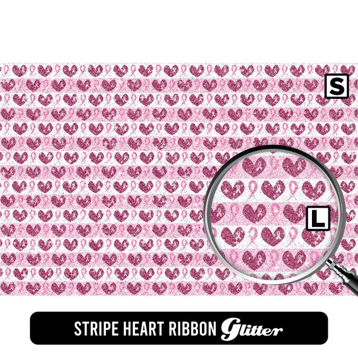 Stripe Heart Ribbon