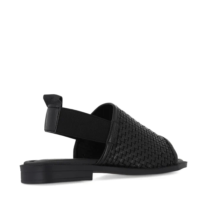 BRESLEY SNOB BLK WOVEN LEATHER