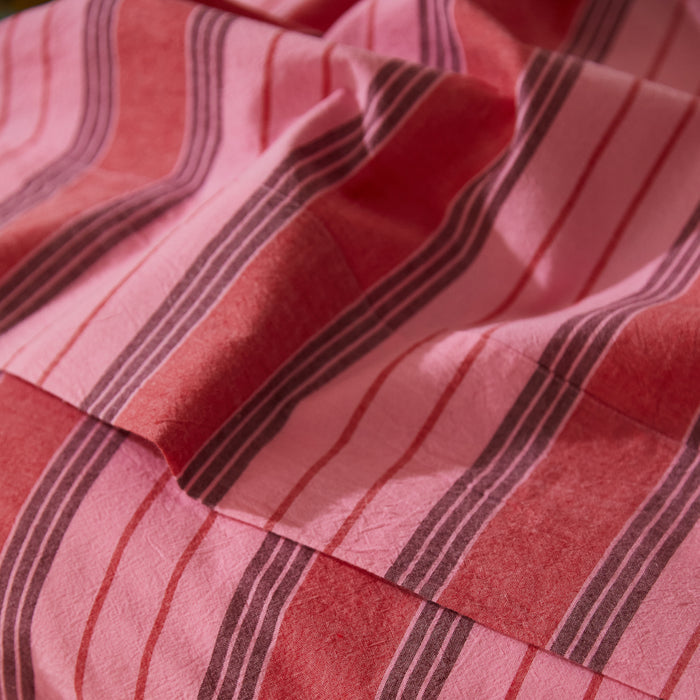 Brigitte Cotton Sheets - Scarlet Flat Sheet / Single