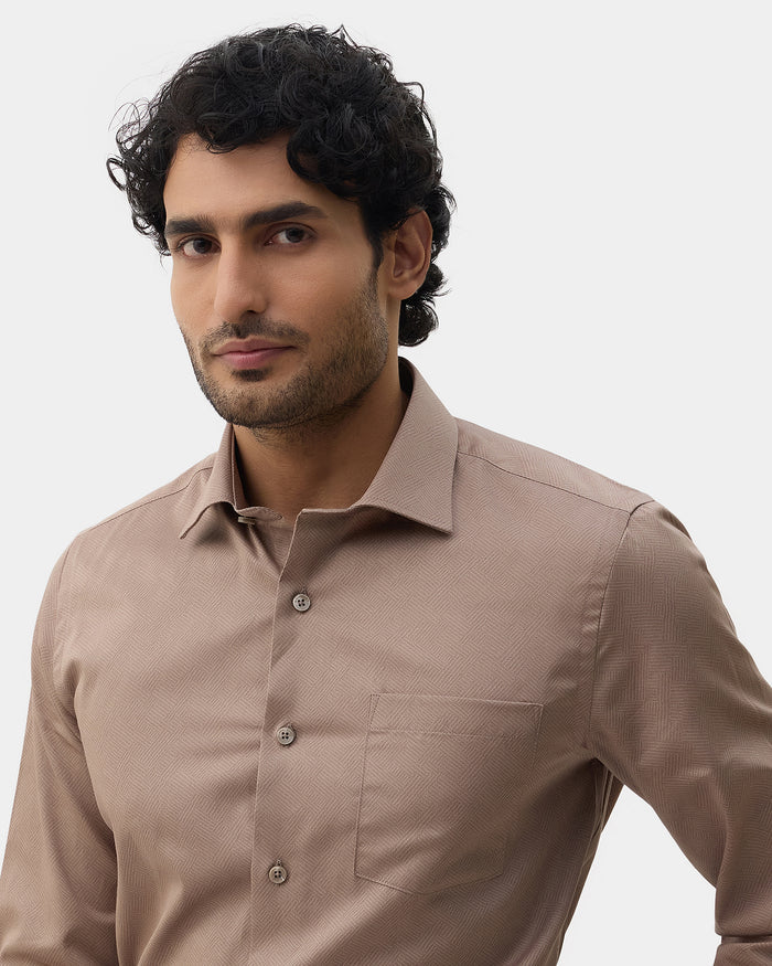 Brown Printed Shirt - Microbus