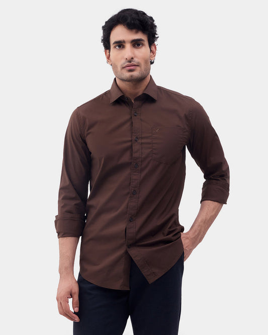 LONG SLEEVE INDIA FIT SOLID SHIRT