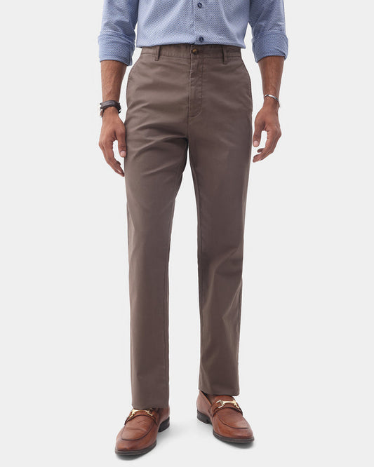 Brown Textured Khakis - Kary
