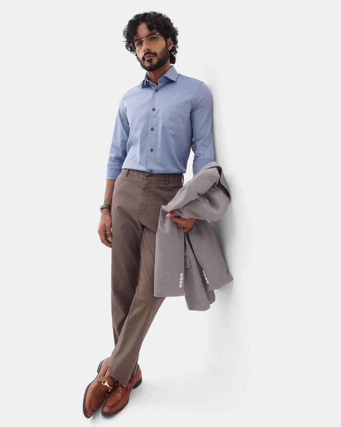 Brown Textured Khakis - Kary
